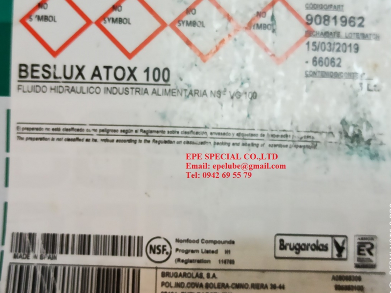 BESLUX ATOX 100 (Dầu thủy lực an toàn thực phẩm)